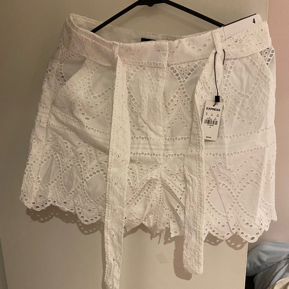 NWT!! White Express Crochet Shorts - never worn - Picture 1 of 1